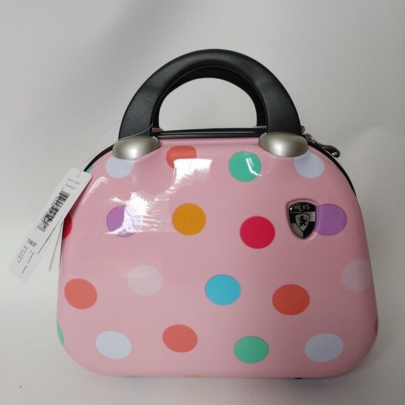 Heys Fashion Hardside PINK Polka dot Luggage Carry On - Picture 2 of 9
